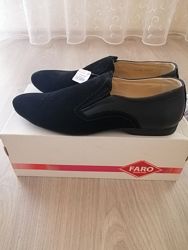 Новые мужские туфли Faro р.45, кожа, замш