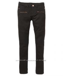 Модные джинсики - брючки черного цвета 164р