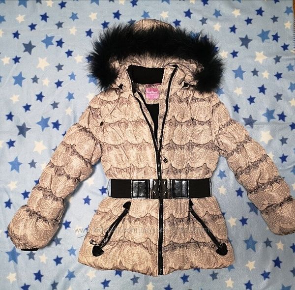 Куртка New Soon р. 158 натуральный мех, зима, теплая