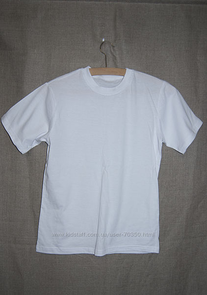  Однотонна базова білосніжна футболка