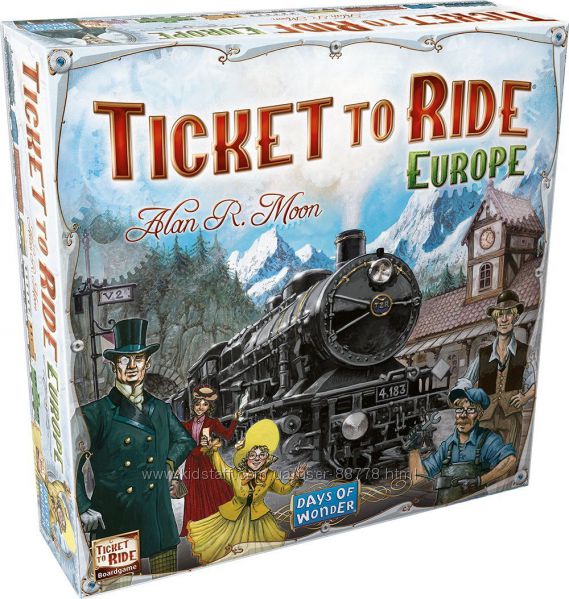 Билет на поезд Европа, Ticket to ride Europe- оригинал из США, Days of Wond