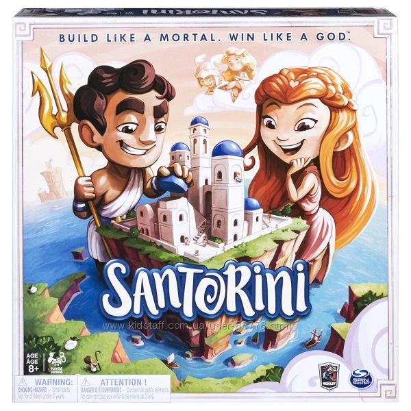 Настольная игра Санторини, Santorini-  отличная стратегия  Spin Master