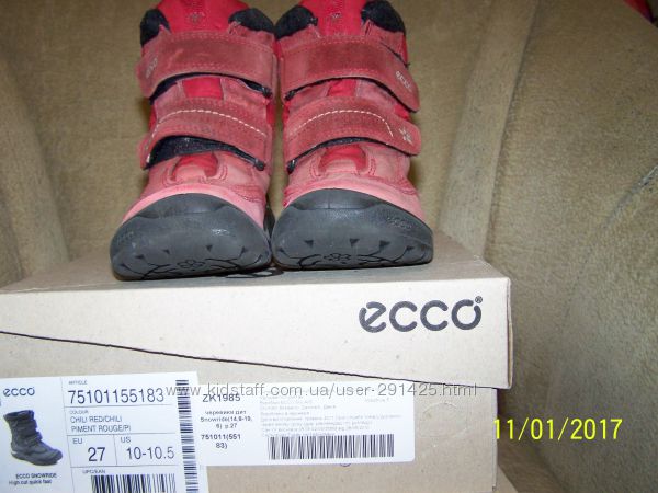Зимние ботинки Ecco 27 размер