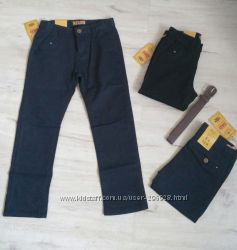 Котоновые брюки для мальчика в школу. Две модели. 6-16 рр. Синие и чёрные. 