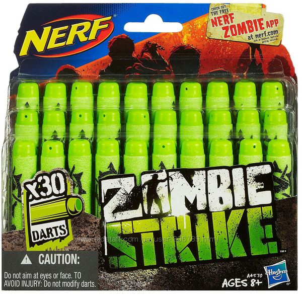Nerf Набор патронов Зомби Страйк 30 шт. Zombie Strike Dart Refill Pack A457