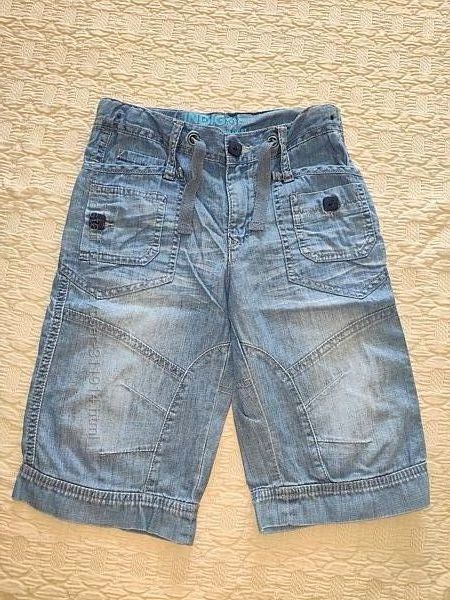 Шорты джинсовые, легкие, на мальчика M&S Indigo, р. 122, 7 лет