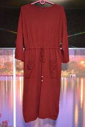 Новое нарядное утеплённое прикольное платье оверсайс 42-48