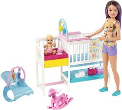  Barbie Nursery Playset with Skipper Babysitters