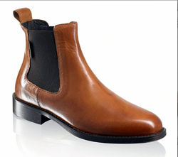 Рыжие ботинки челси russell and bromley
