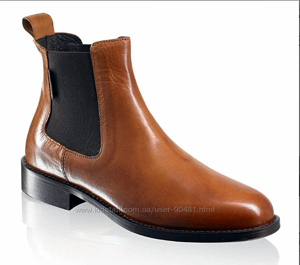 Рыжие ботинки челси russell and bromley