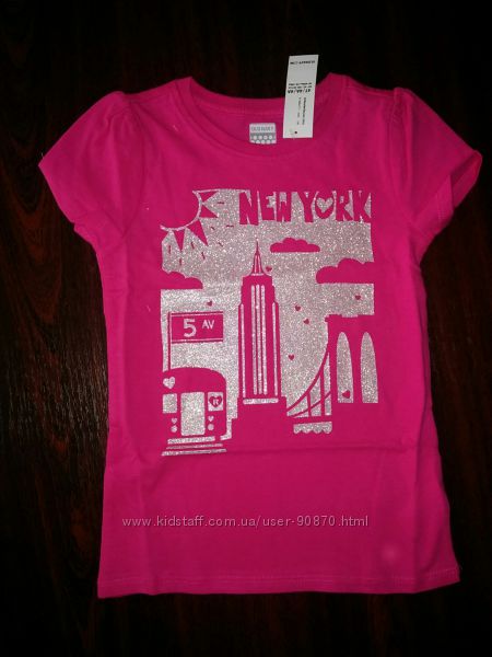 Нові стильні футболки для дівчат OLD NAVY, р. 4Т. Париж та Нью-Йорк