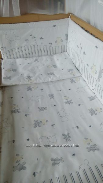 Постельное белье в кроватку новорожденного- Зайка