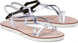 Люкс босоножки COX Metallic Sandals Германия кожа 40р. 26 - 25. 5 см.