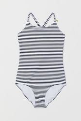 Новый купальник в полоску H&M 8-10 лет и 10-12 лет Patterned swimsuit 