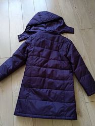 Испанское Деми пальто на девочку 128 рост насыщенного фиолетового цвета