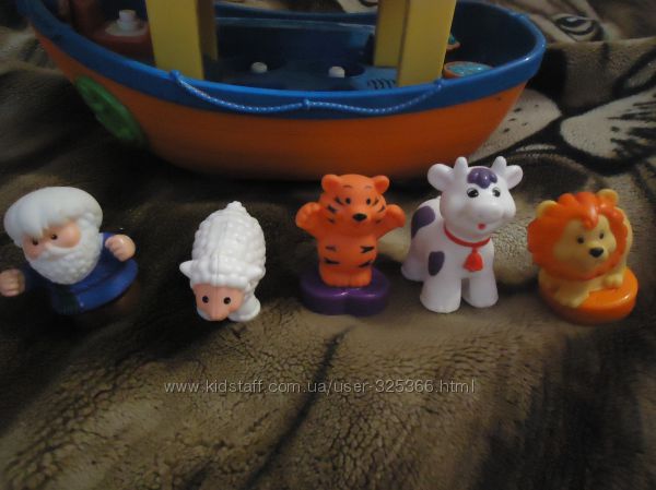 Фигурки Kiddieland   с   игрушки Ноев ковчег- лев коровка, свинка, овечка 