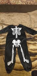 Костюм скелета на Хеллоуин на 7-9 лет