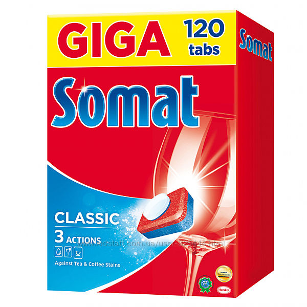 Somat 120 штук Таблетки для посудомоечных машин Classic