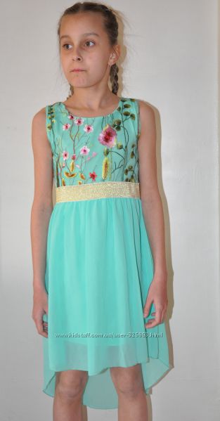 Сарафан Цветы зеленый