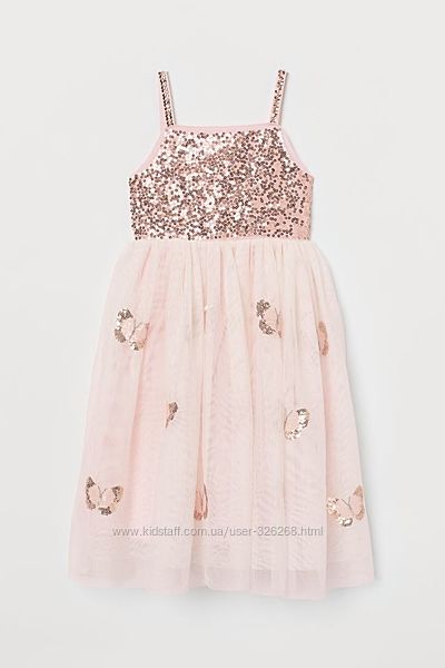 Тюлевое платье с пайетками 5-6,  HM