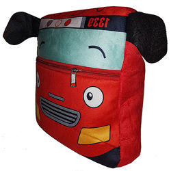 Рюкзак детский плюшевый мягкий, Красный