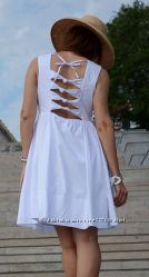 Женское белое платье в стиле 50х, Италия