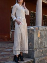 Женственное кружевное платье миди с юбкой а-силуэта, Италия.