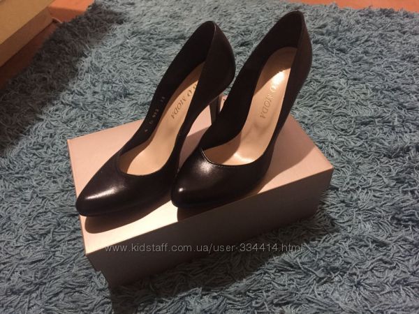 Туфли женские черные, кожа натуральная