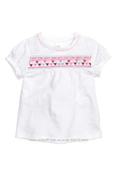 H&M Футболочка с ярким принтом размер 68 в наличии