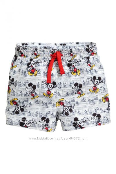 H&M Клевые шортики-плавки серии Mickey Mouse размер 74-80 в наличии