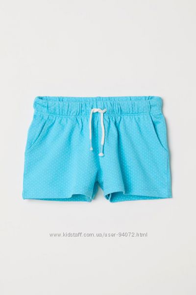H&M Классные шортики голубого цвета на 2-4 годика в наличии