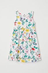 H&M красивые платьица с принтом на 4-10 лет
