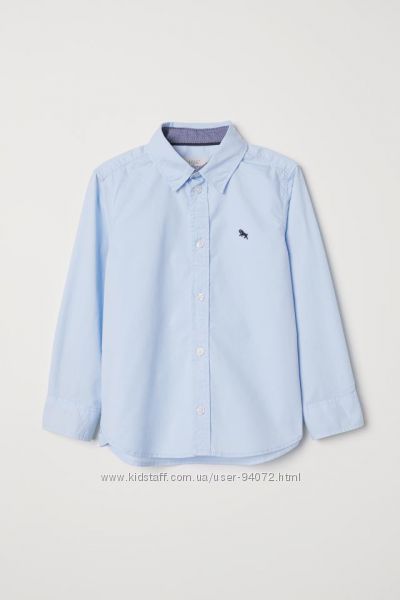 H&M Хлопковая рубашка для 9-10 лет в наличии