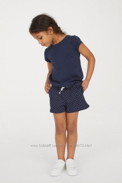 H&M Отличные синие шортики для 6-7 лет в наличии