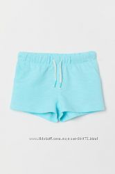 H&M Хлопковые шортики голубого цвета для 6-7 лет в наличии