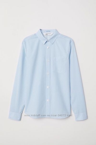 H&M Рубашка в школу Easy iron легкая утюжка для 9-11 и 12-14 лет в наличии