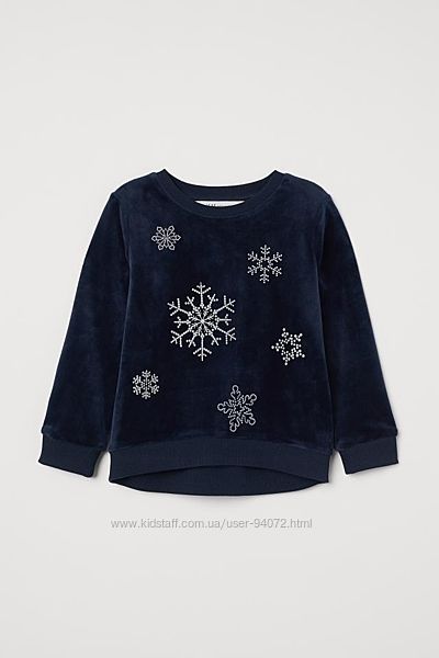 H&M Свитшот с принтом для 2-10 лет в наличии