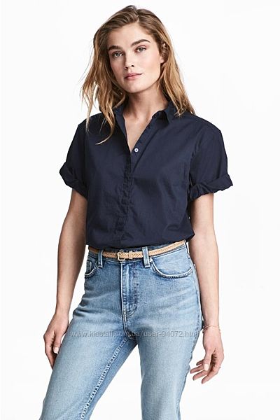 H&M Хлопковая женская рубашка размер 36 в наличии