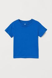 H&M Яркие футболочки василькового цвета для 4-6 лет в наличии