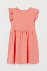 H&M Классное платье кораллового цвета для 2-4 лет