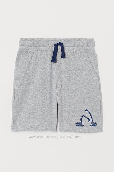 H&M Летние шортики серого цвета для 7-8 лет