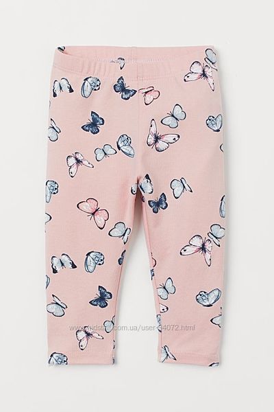 H&M Летние хлопковые легинсы для 1-1,5 лет 