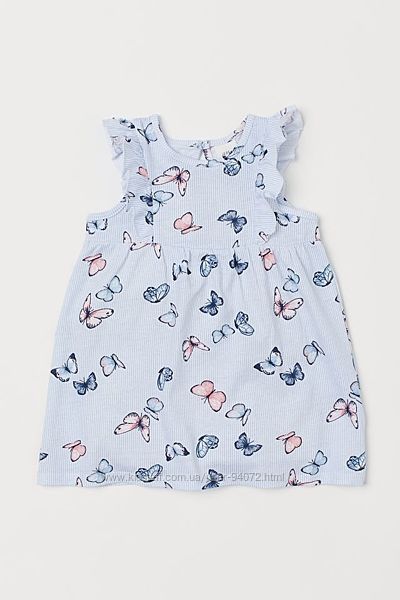 H&M Летнее хлопковое платтице для 9-12 месяцев в наличии