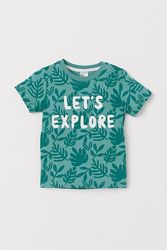 H&M Хлопковая футболочка для 6-12 месяцев