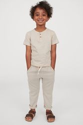 H&M Чиносы из смесового льна для 6-7 лет