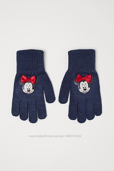 H&M Отличные перчатки серии Minnie Mouse для 4-8 лет