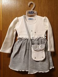 Платье на девочку SKY-kids на 1-2 года с сумочкой, новое