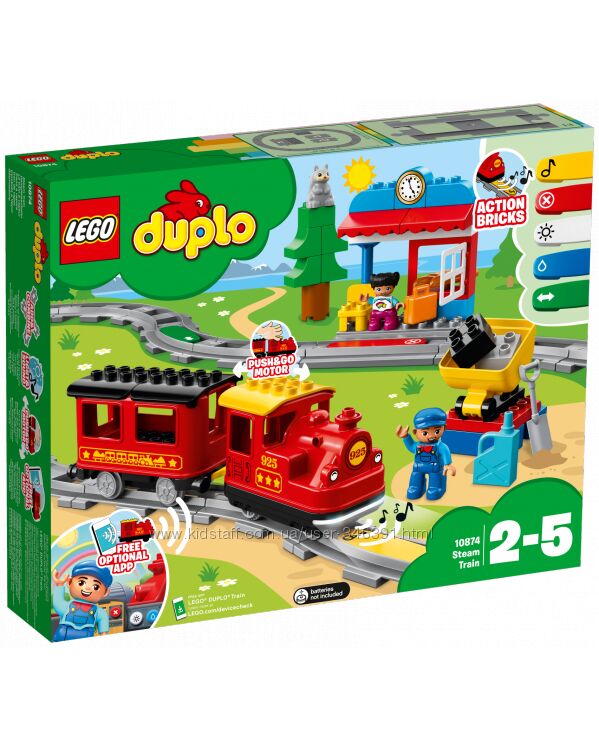Lego Duplo Поезд на паровой тяге 10874