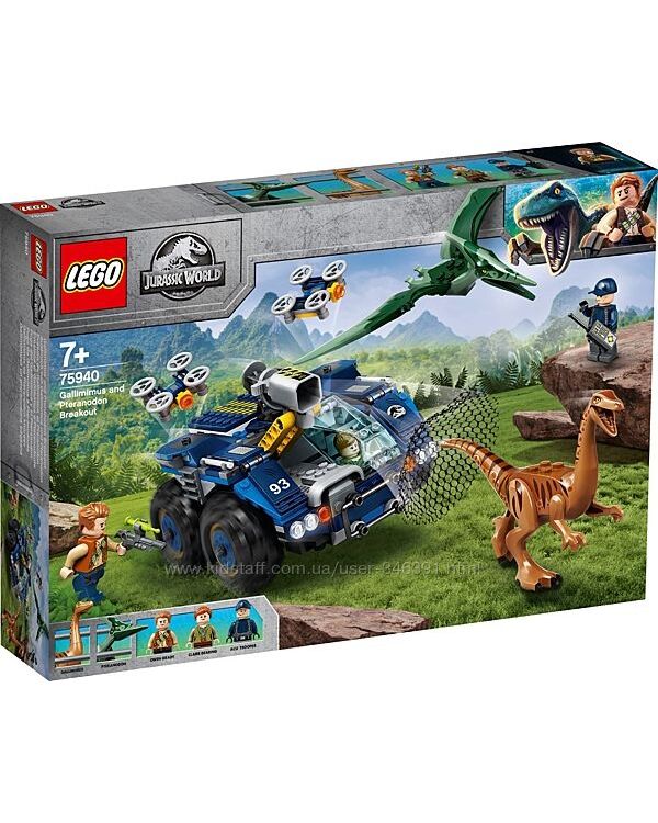 Lego Jurassic World Побег галлимима и птеранодона 75940