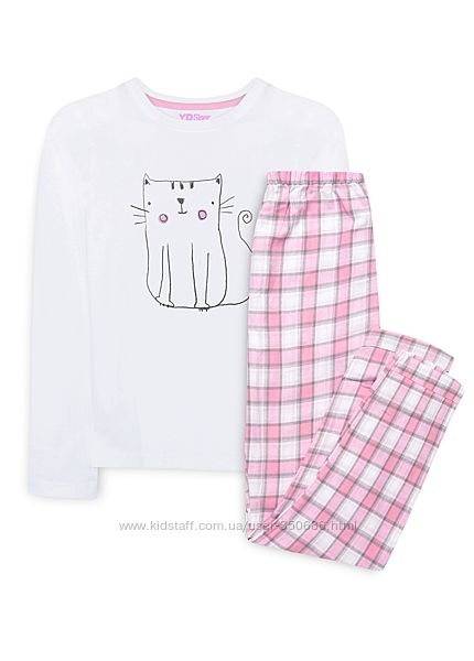 Пижама для девочки трикотаж фланель Primark Англия.